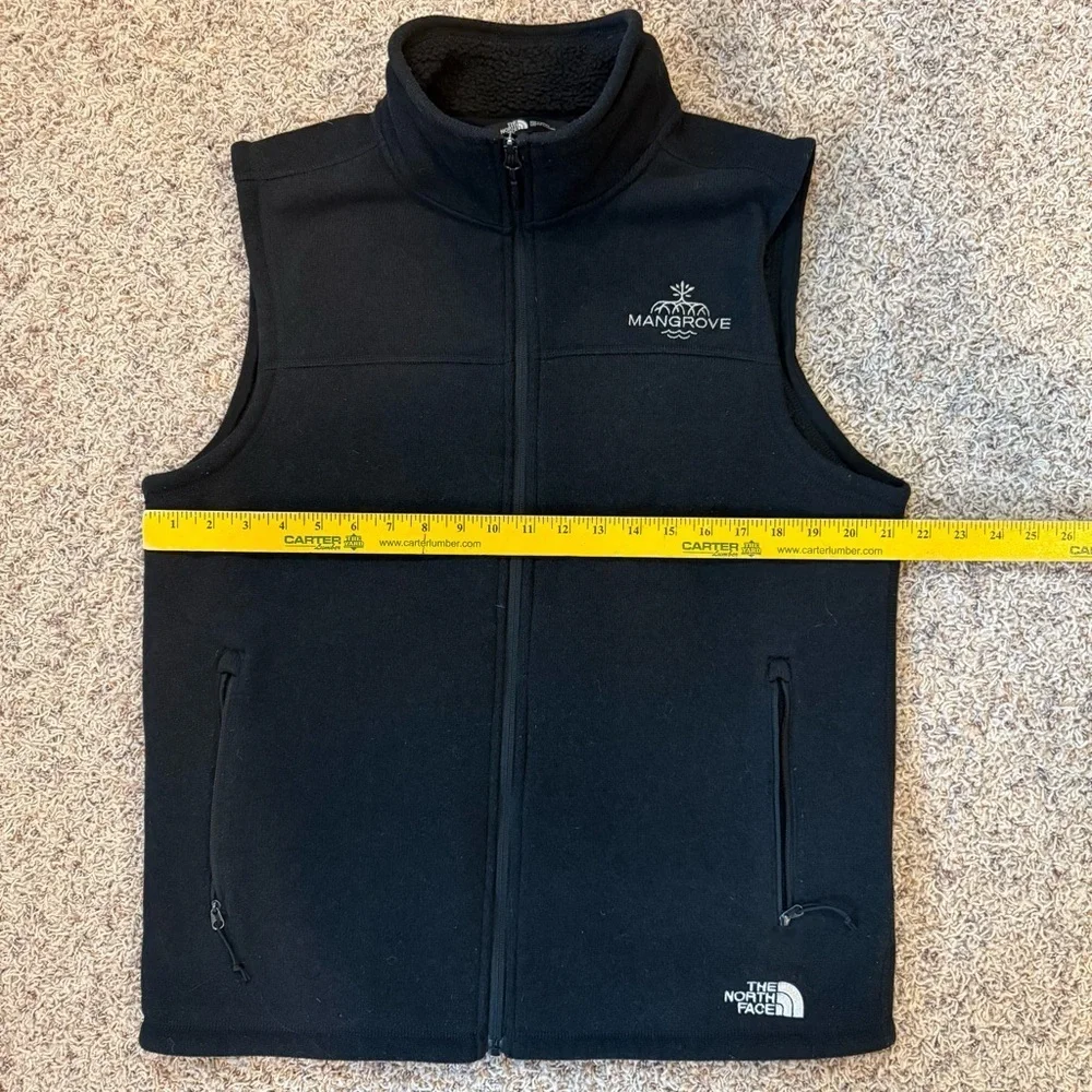 THE NORTH FACE Mens Fleece Black Vest Medium Logo